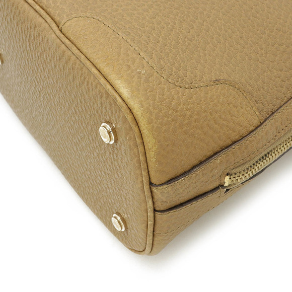 GUCCI G Handbag Tote Bag Embossed Leather Camel 145822 - Picture 3 of 8